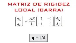1.0 Matriz de Rigidez Local - Elemento barra (cercha)