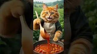 Fluffy Chef Cat&rsquo;s Cooking Adventure! |  Cute Village Kitchen Animation 🐾🔥