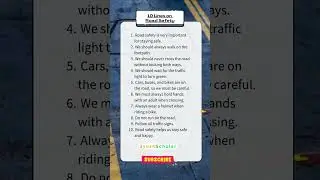 Road Safety Essay in 10 Lines | 10 Lines on Road Safety in English