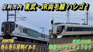 【きらきら足利イルミがやって来たので、東武伊勢崎線とJR両毛線を渡り歩く⁉】足利市内の特急とイルミネーションを観ることが出来る駅を移動！
