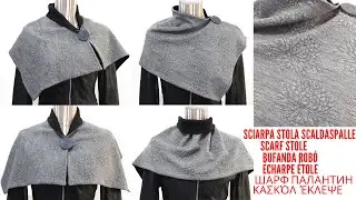 SCIARPA STOLA COPRISPALLE anche per principianti! Scarf, Stole for beginners! Bufanda Robò muy fácil