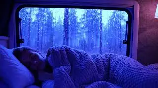 Heavy Rain Outside Window Creates Calming Soundscape That Helps You Sleep More Peacefully