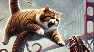 The Epic Battle of Chubby Cat vs Sea Monster