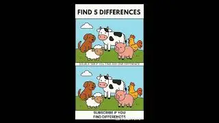 Find 5 differences | If you Spot than Subscribe its a challenge