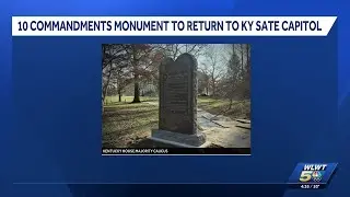 Ten Commandments monument returned for display on Kentucky Capitol grounds