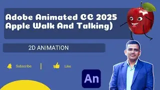 Adobe Animate CC 2025 (Apple Walk And Talking)#2danimation #trending #cartoon
