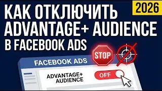 Как отключить Advantage+ Аудиторию Audience в Facebook Ads 2026