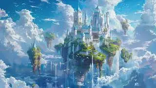 The Floating Kingdom ☁️ Air Palace Ambience | Wind & Flute Sounds (1 Hour)
