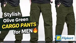 Stylish Olive Green Cargo Pants for Men | Trending Cargo Trouser Look | Cargo Pants | Best Look