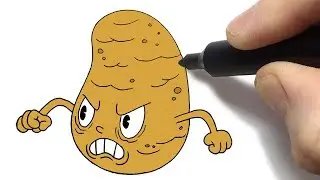 How to Draw Moe Tato from Cuphead Step by Step