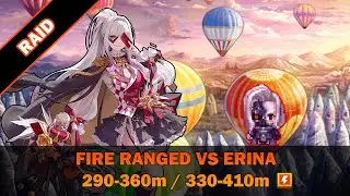 Guardian Tales Raid - Fire Ranged vs Erina + Tutorial (290-360m)