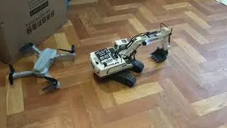 Экскаватор против отключенного Дрона игрушки с aliexpress