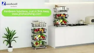 Multi-Room Storage Solution: Rotatable Basket with Removable Tray