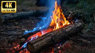 🔥 The Quietest Fireplace with Burning Embers & Crisp Sounds for a Peaceful Christmas Eve Relax V1
