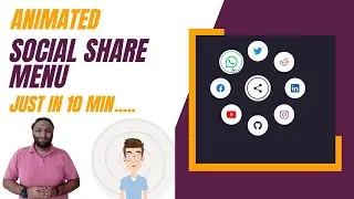 Animated Social Share Menu in just 10 min Gujarati || HTML , CSS ,Javascript || Magic share button