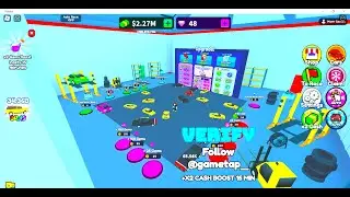 Roblox Race Merge Simulator Challenge merging cars and upgrading cars. Part 1