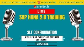 LIVE | SLT Configuration | SAP HANA 2.0 Training | ZaranTech
