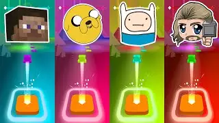 Steve Minecraft  VS Jake VS Finn VS Baby Tor - Tiles Hop EDM Rush | Color Hop 3D