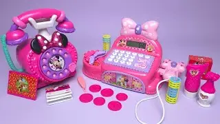 Disney Minnie Mouse Supermarket Cash Register Satisfying with Unboxing Compilation Toys ASMR #714