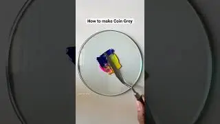 Let&rsquo;s make Coin Grey Color | Paint Mixing Videos | QuinnsArte | Color Mixing Basics | #shorts #art