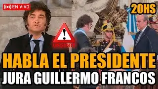🔴URGENTE MILEI EN VIVO DESDE CASA ROSADA ¡JURA GUILLERMO FRANCOS!