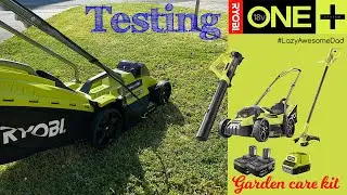 Тестирование &mdash; комплект для ухода за садом RYOBI 18 В ONE+ из 3 предметов, зарядное устройство дл...