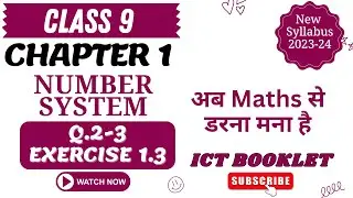 class 9 maths chapter 1 | Exercise 1.3 | Q.2-3 | Number System | New Syllabus 2023-24
