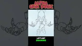 How To Draw Alpha Grim Sonic | SONIC PRIME | Step By Step #shorts #drawing #sonic  #sonicprime