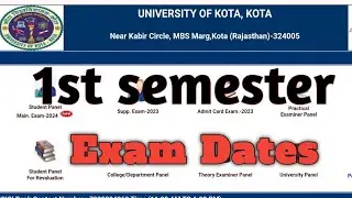 kota university exam date 2024 / 1st semester exam dates / uok b.a b.sc 1st semester exam form 2024