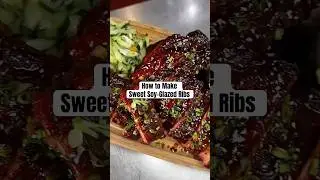 Chef fires up Sweet Soy Glazed Ribs #bbq #pitmaster #smokedmeat #meat #pork #ribsrecipe