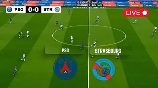 🔴LIVE || Paris Saint-Germain F.C. vs RC Strasbourg - Ligue 1 2025/26 | PES 21 Simulation