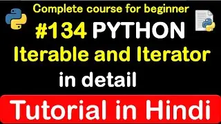 #134 how iterable and iterator work in python // Complete Python tutorial(2020)