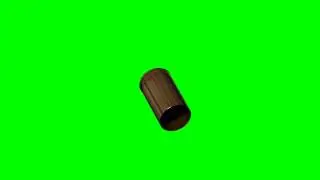 slow motion shell on green screen