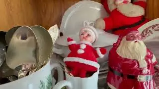 Экскурсия по моей столовой и комнате с телевизором, украшенным к Рождеству, купленным в секонд-хе...