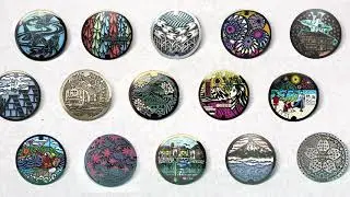 DrainArt : Enamel Pins based on Japanese Manhole Covers