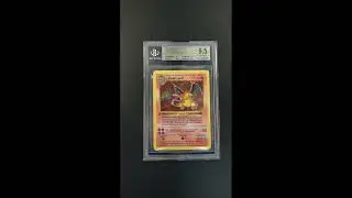 1999 Pokemon Base Set Shadowless 1st Ed Holo Thick Stamp Charizard #4 BGS 9.5
