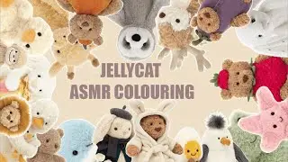 (ASMR) 🍪 'Jelly Cat Coloring Page' using Born Dual-Tip Graphic Design Markers 🧡