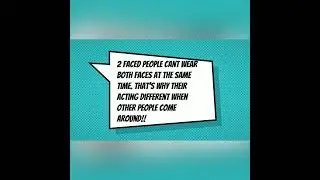 2 Faced People Can't...... #karmicenergy