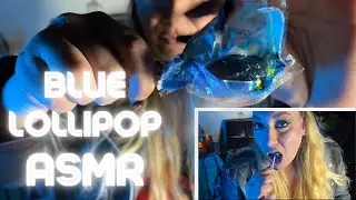 Sucking Sounds, Blue Lollipop ASMR, LeatherJacket, Gum, Chewing, Mesmerize, Lollipop Sucking