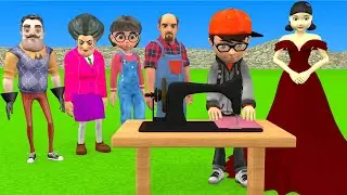 Scary Teacher 3D vs Squid Game Fashion Design Dress Squid Game Doll Nice or Error 5 Time Challenge