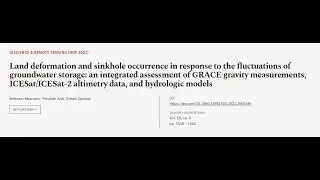 Land deformation and sinkhole occurrence in response to the fluctuations of groundwat... | RTCL.TV