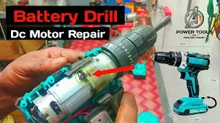 How To Make Turbo Tur Cl 21v Battery Drill Machine Dc Motor Repair 🧑🏼&zwj;🔧