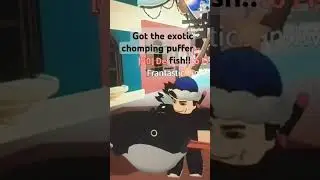 Fishing simulator(finally got the chomping puffer fish) #roblox