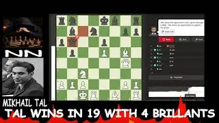 The Magic of Mikhail Tal ♟️✨ 4 Brilliant Moves vs NN | Mate in 19