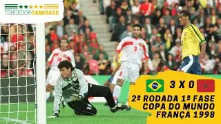 Brasil x Marrocos - 2&ordf; Rodada 1&ordf; Fase Copa 1998 - Gols + Melhores Momentos