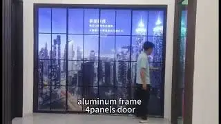 Interior sliding door multi-panel linkage sliding door
