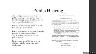 Citizen Participation Plan Requirements for Applying for a CDBG Grant