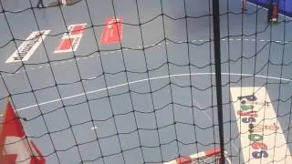 Einlaufen vom deutschen handball meister