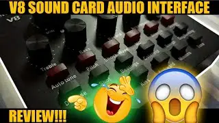 V8 AUDIO INTERFACE Sound Card Live stream REVIEW