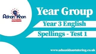 Year 3 English - Spelling Test 1